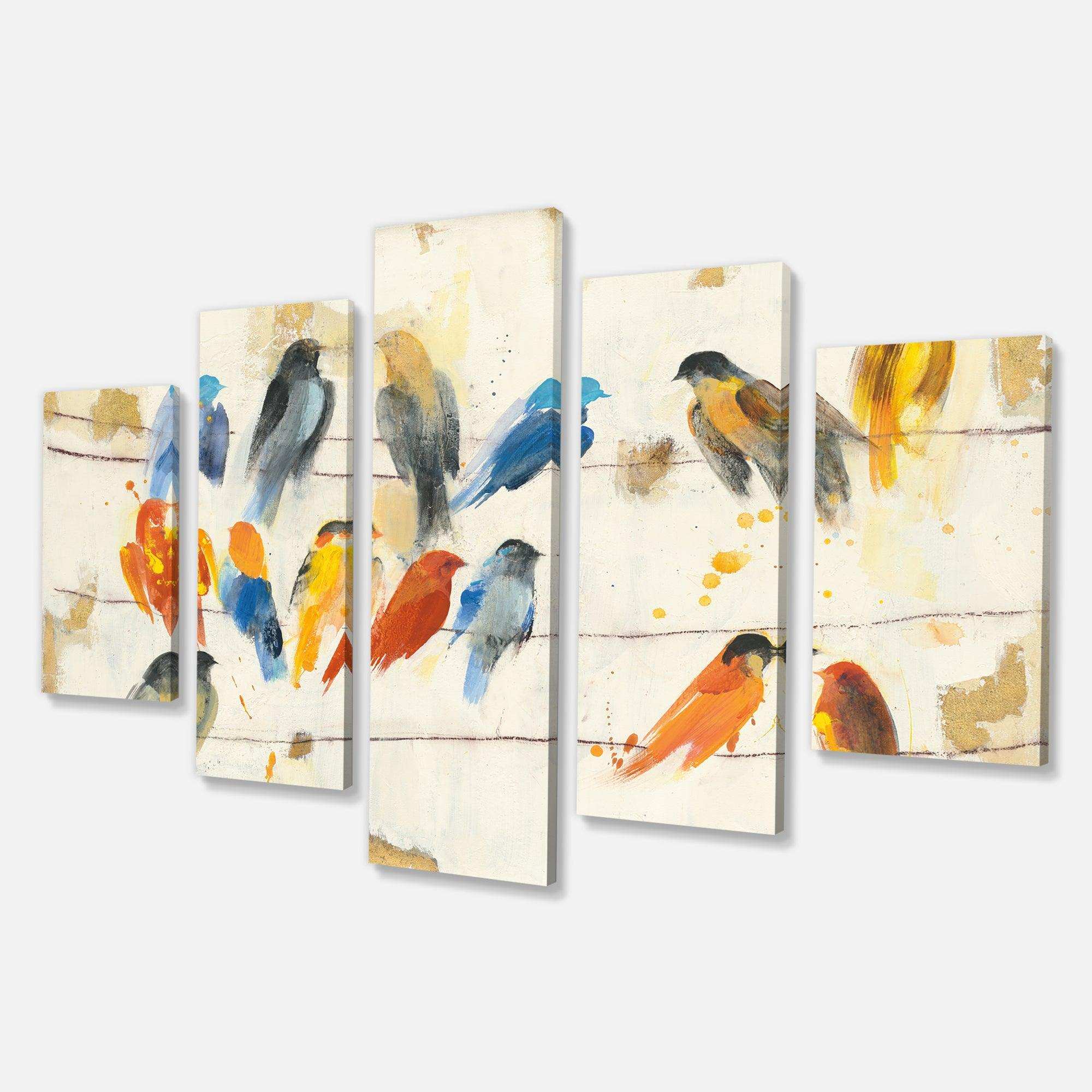 Multicolor Bird Meeting Multi-Panels