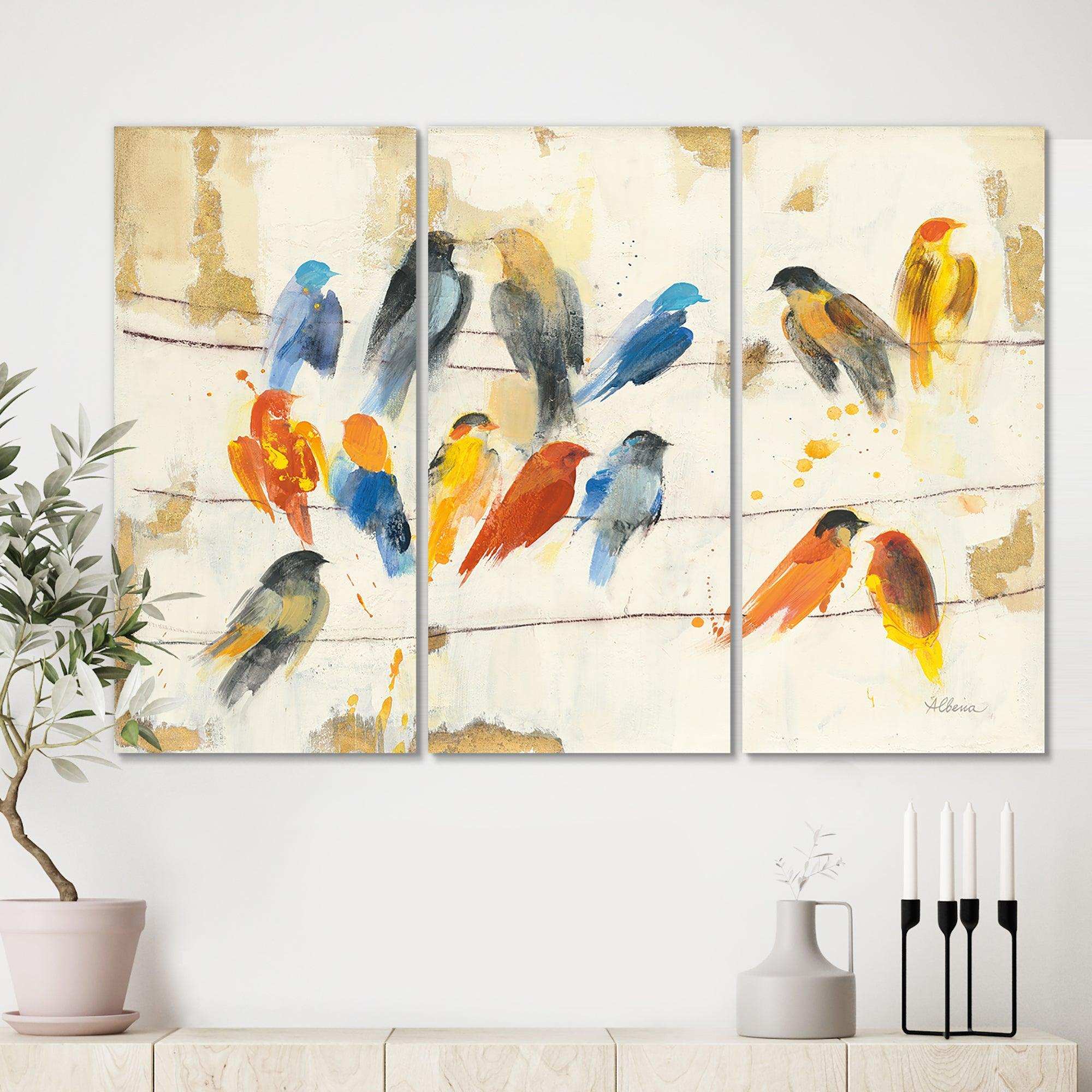 Multicolor Bird Meeting Multi-Panels