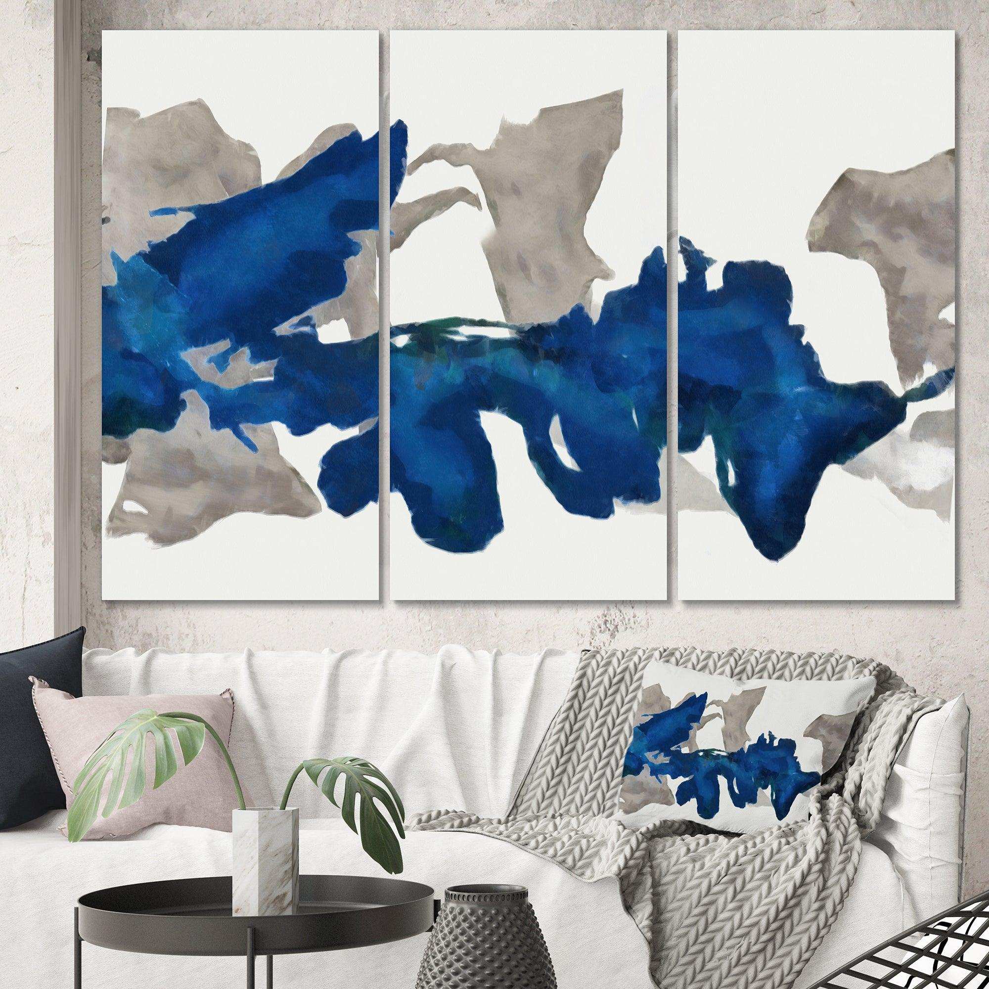 Gouache Sapphire on Gray