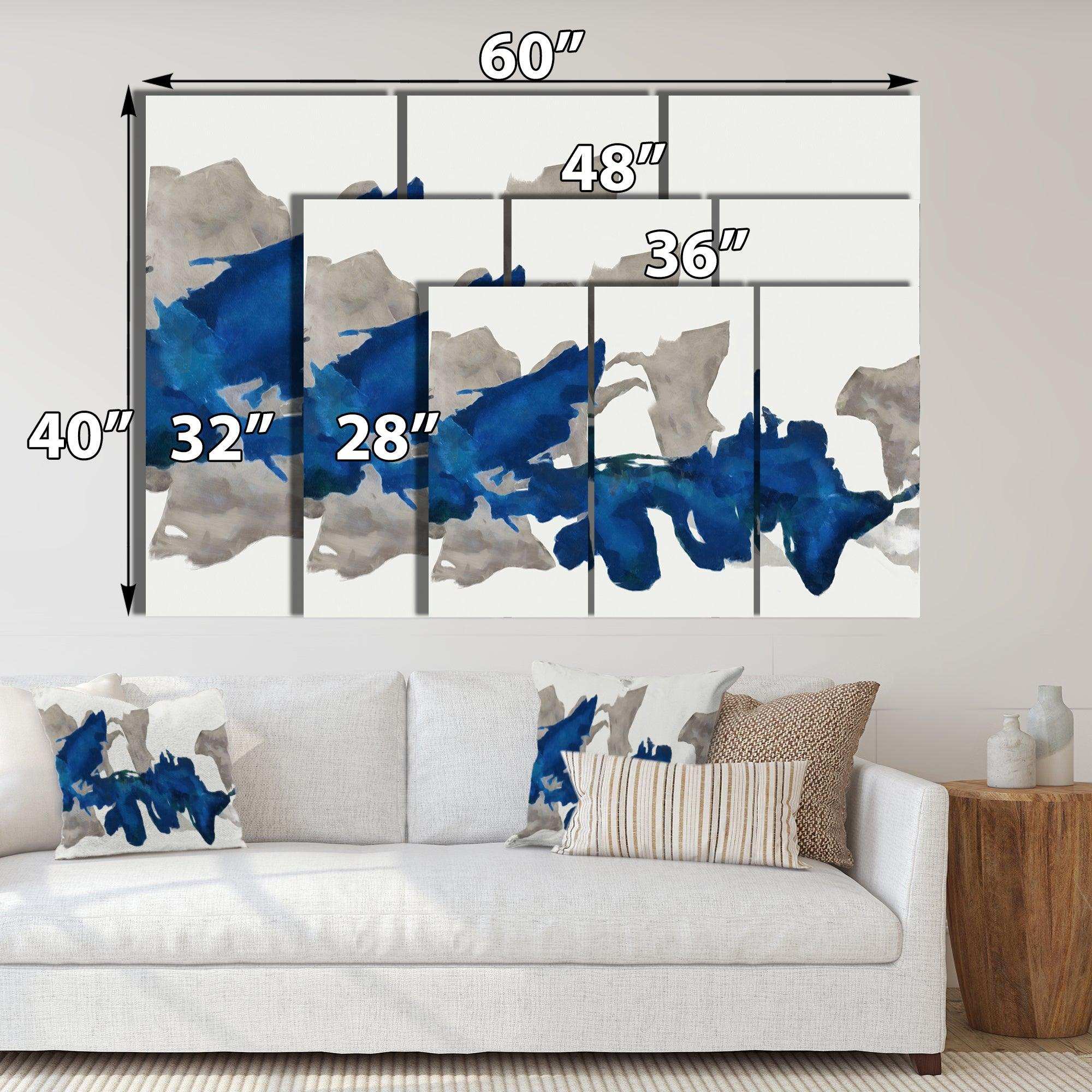 Gouache Sapphire on Gray