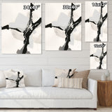 Abstract Neutral III Framed Print Matte White - 1.5 Width