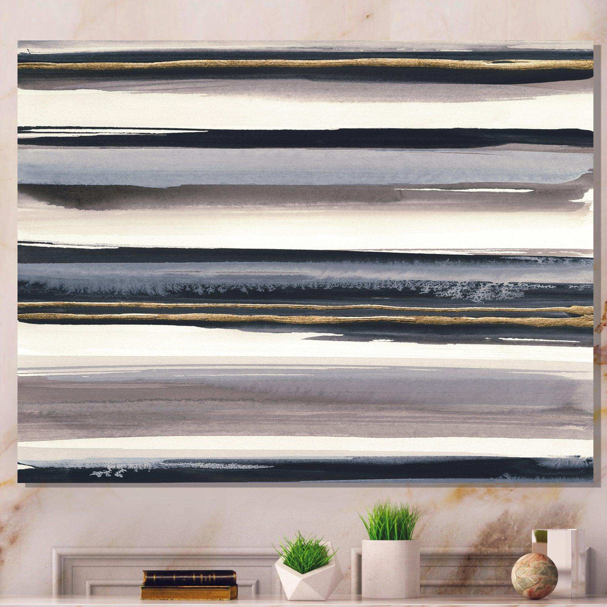 Gold Watercolor Amethyst I