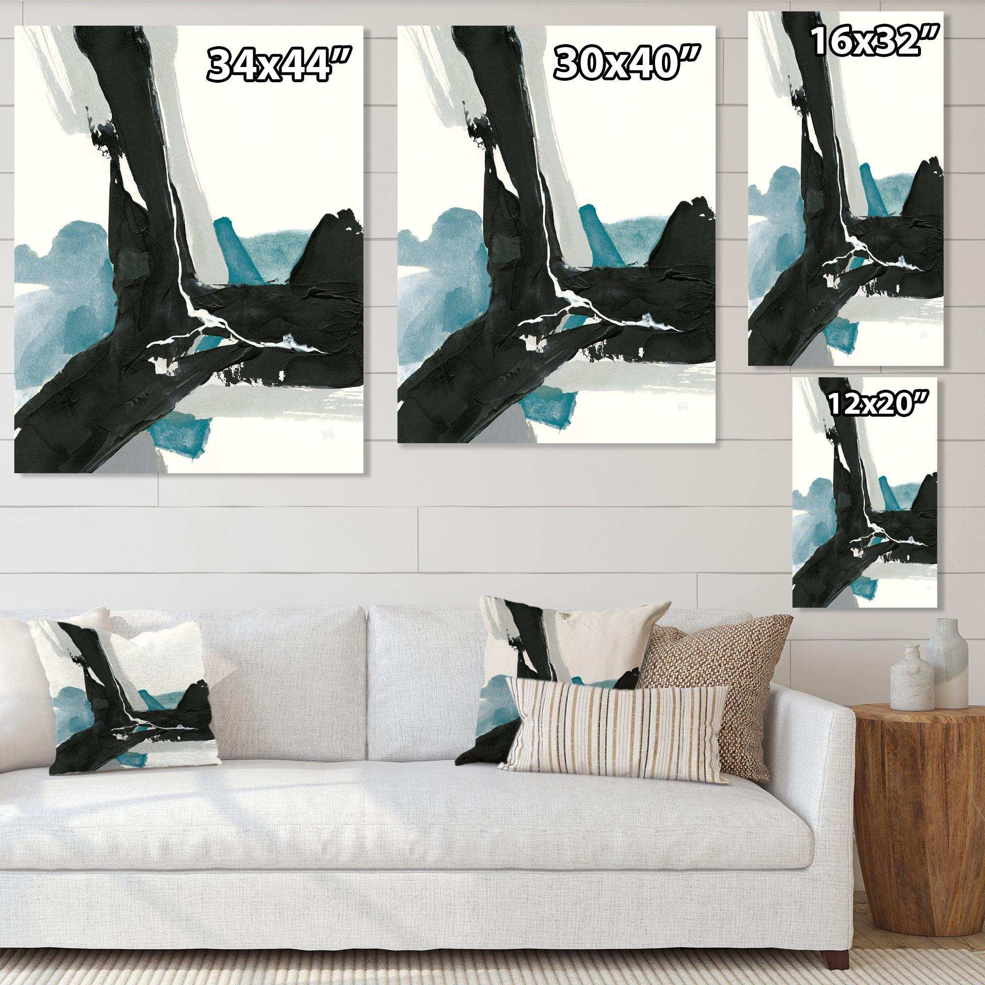 Geometric Black and Teal III