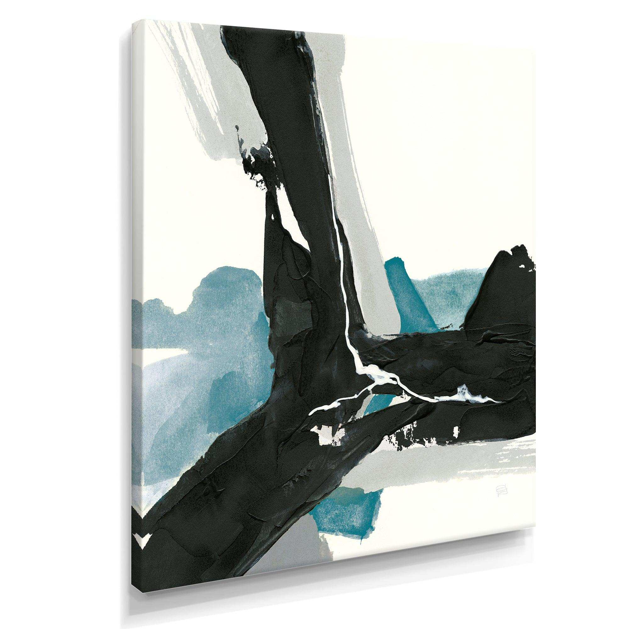 Geometric Black and Teal III