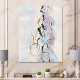 Gold Lines on Pastel I