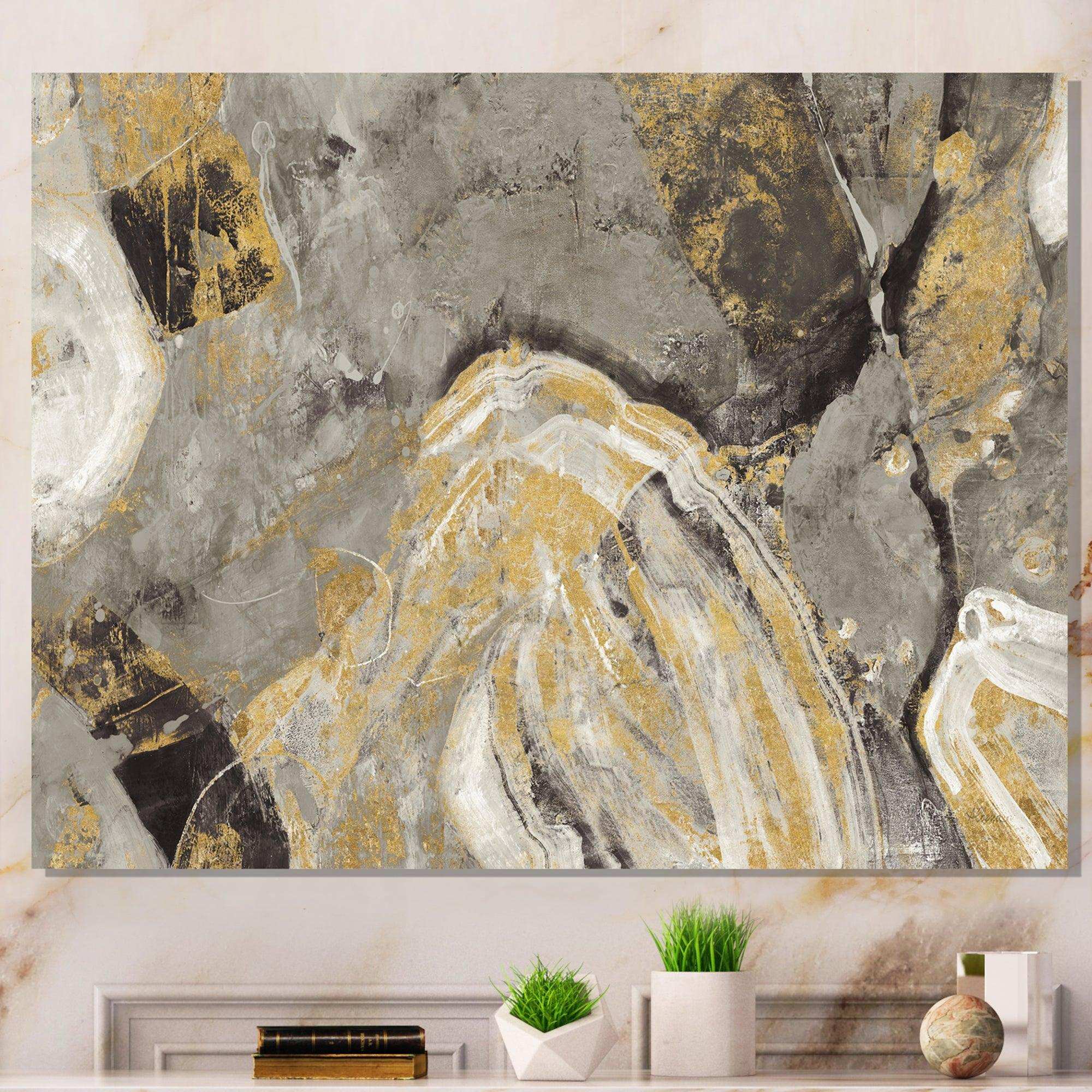 Painted Gold Stone