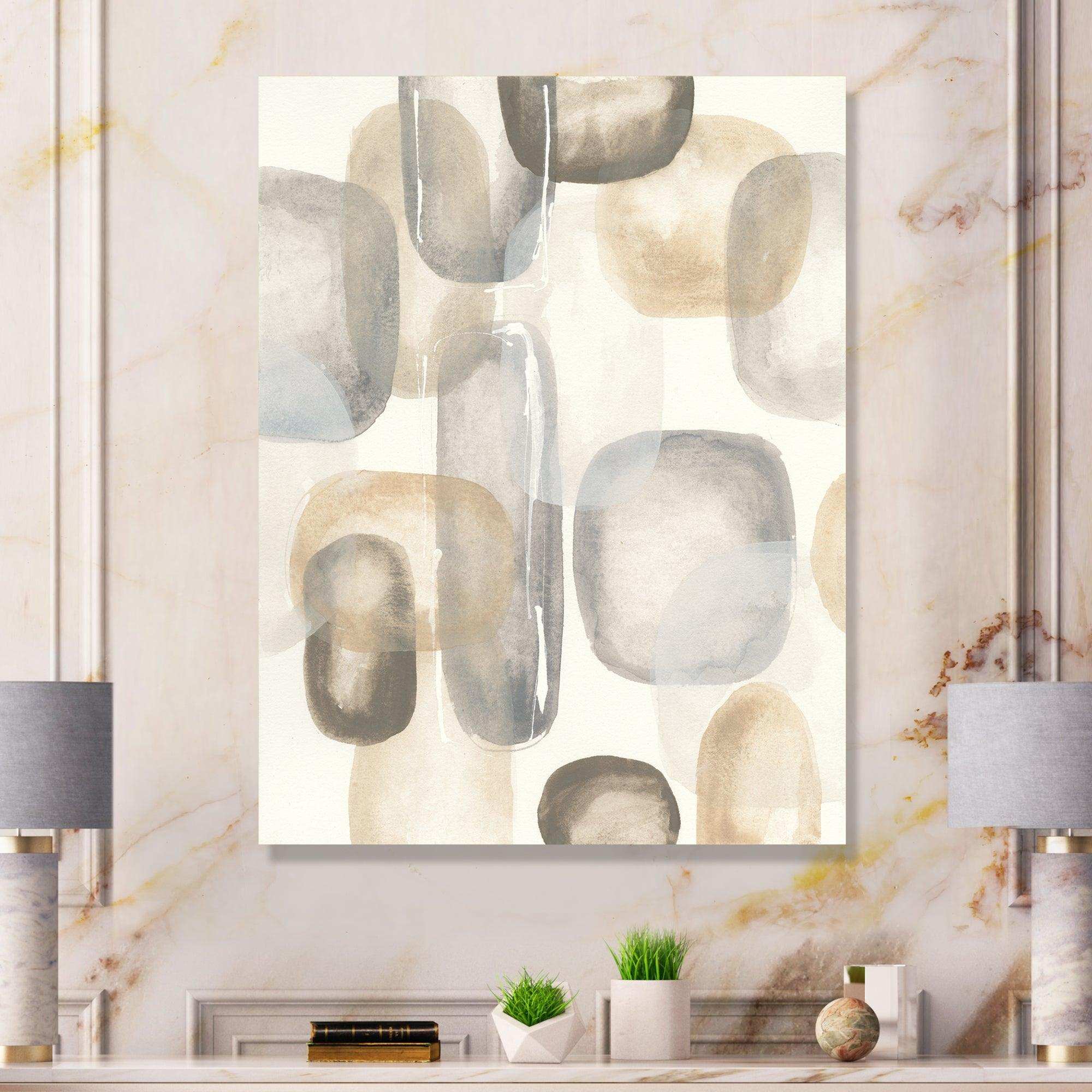 Neutral Oval Grey Stones I