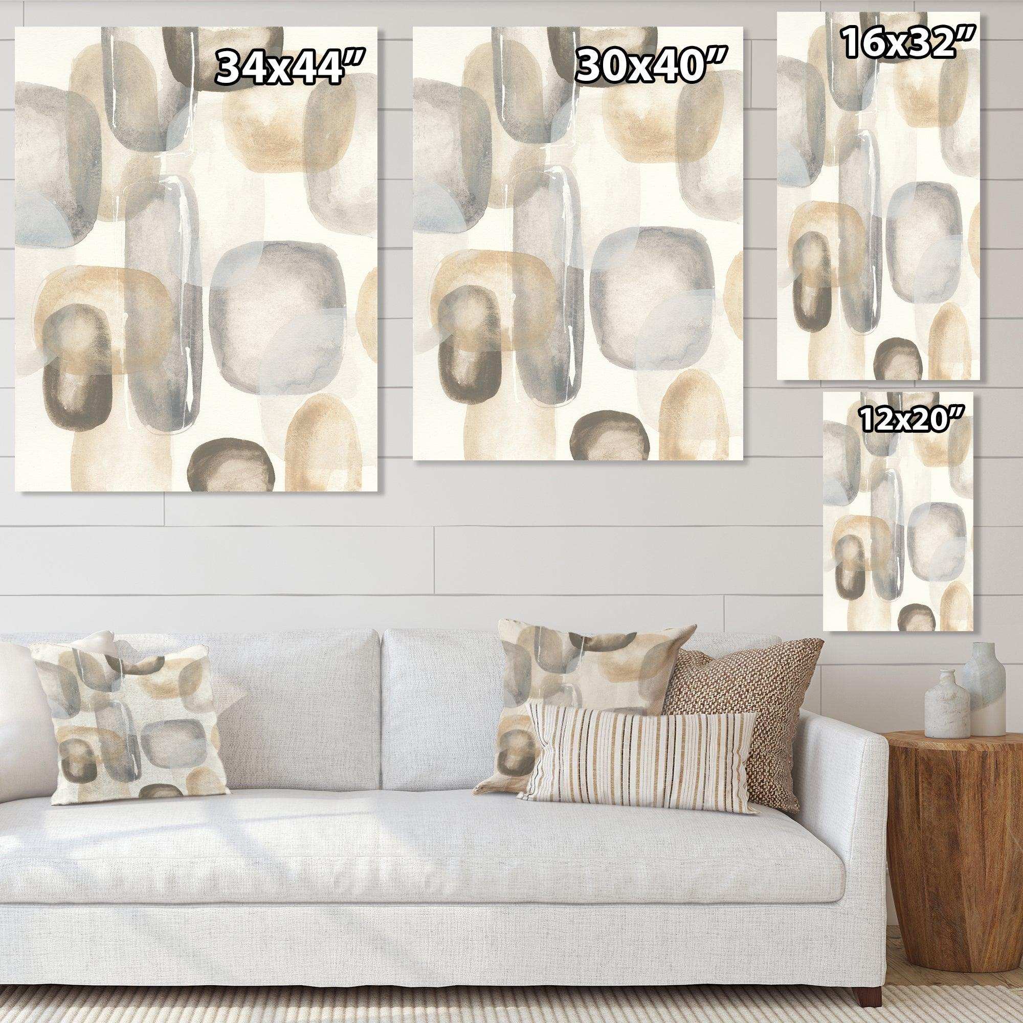 Neutral Oval Grey Stones I