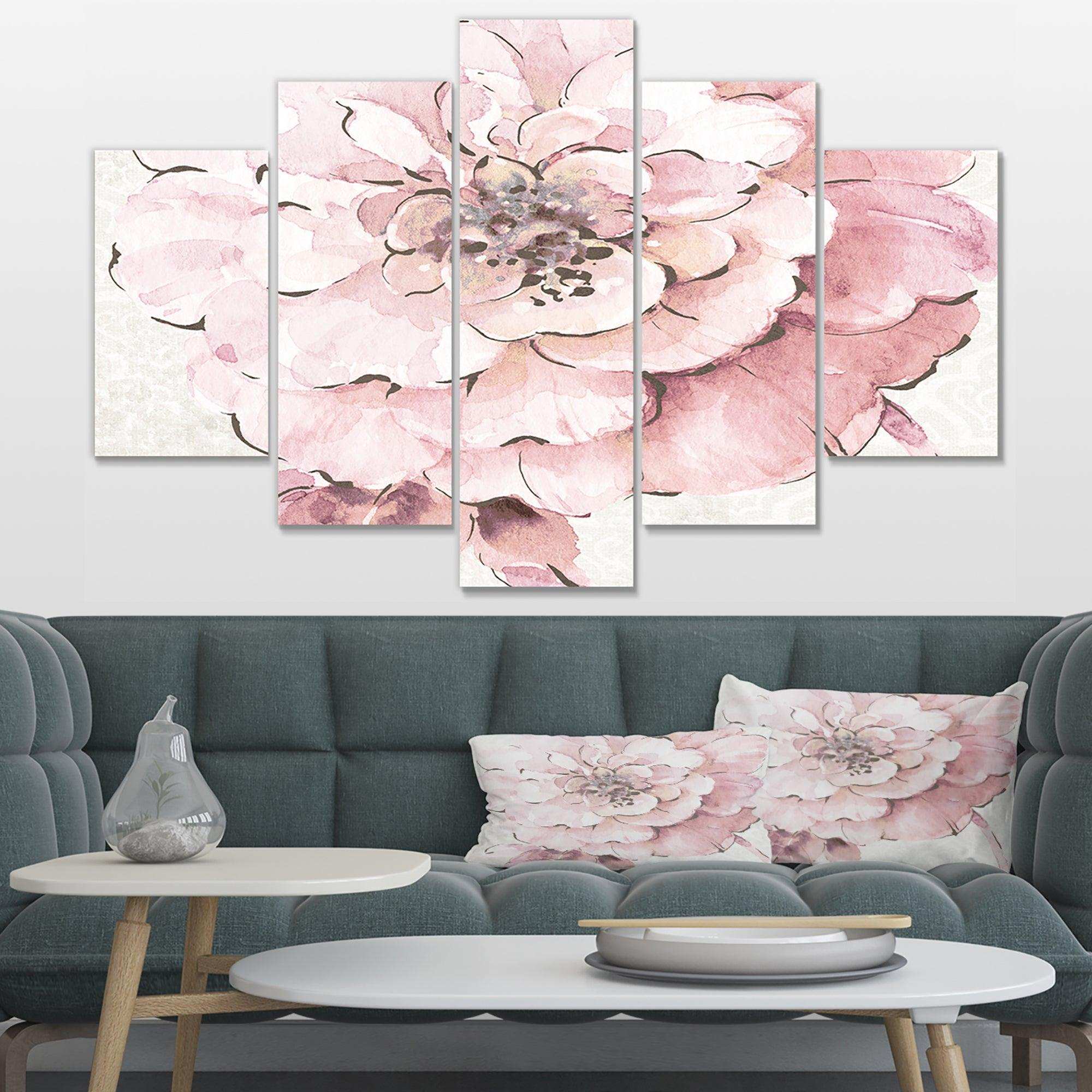 Indigold Shabby Peonies Pink Multi-Panels