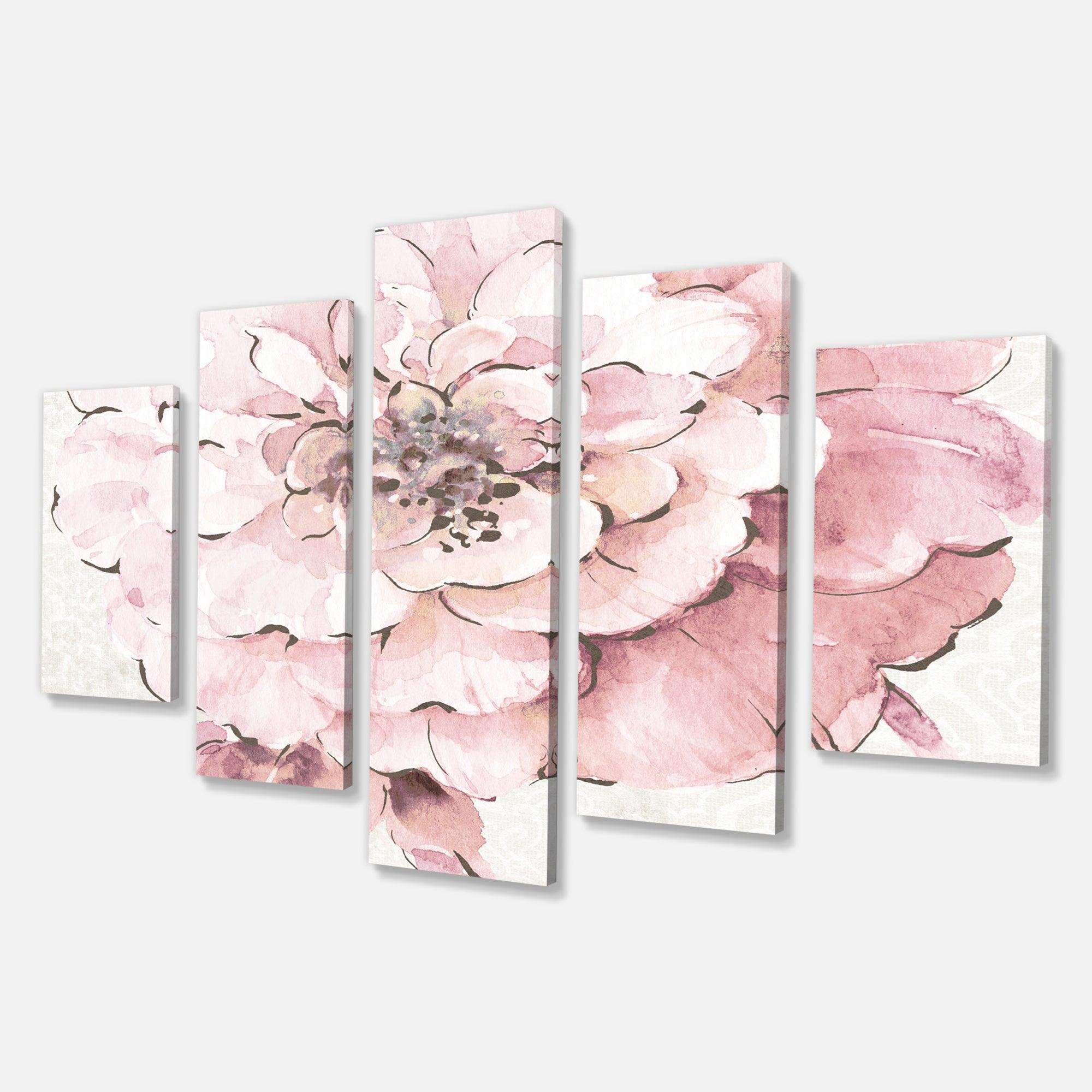 Indigold Shabby Peonies Pink Multi-Panels