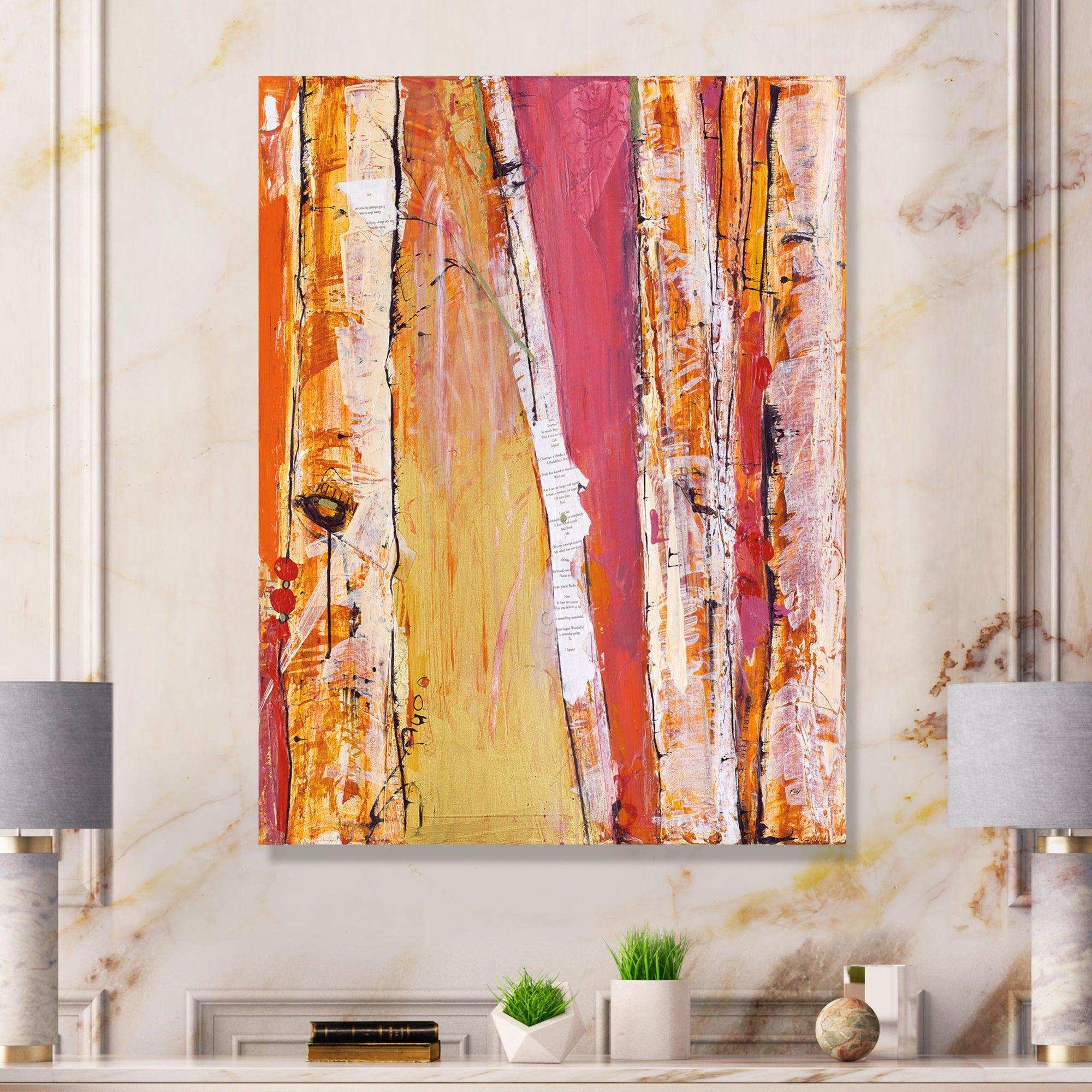 Orange Glam Natural Wood