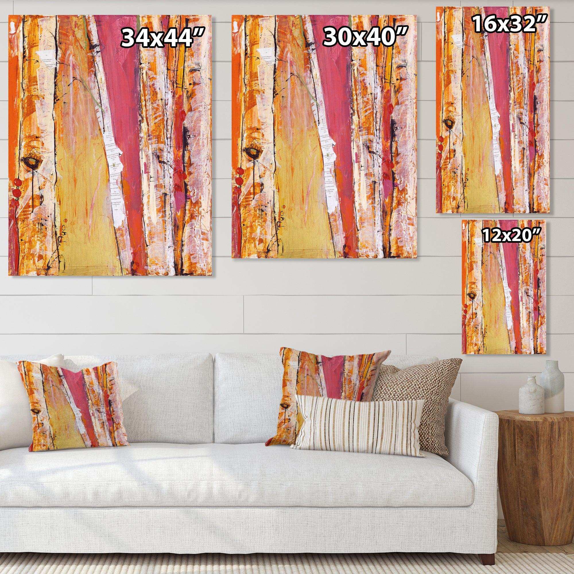 Orange Glam Natural Wood