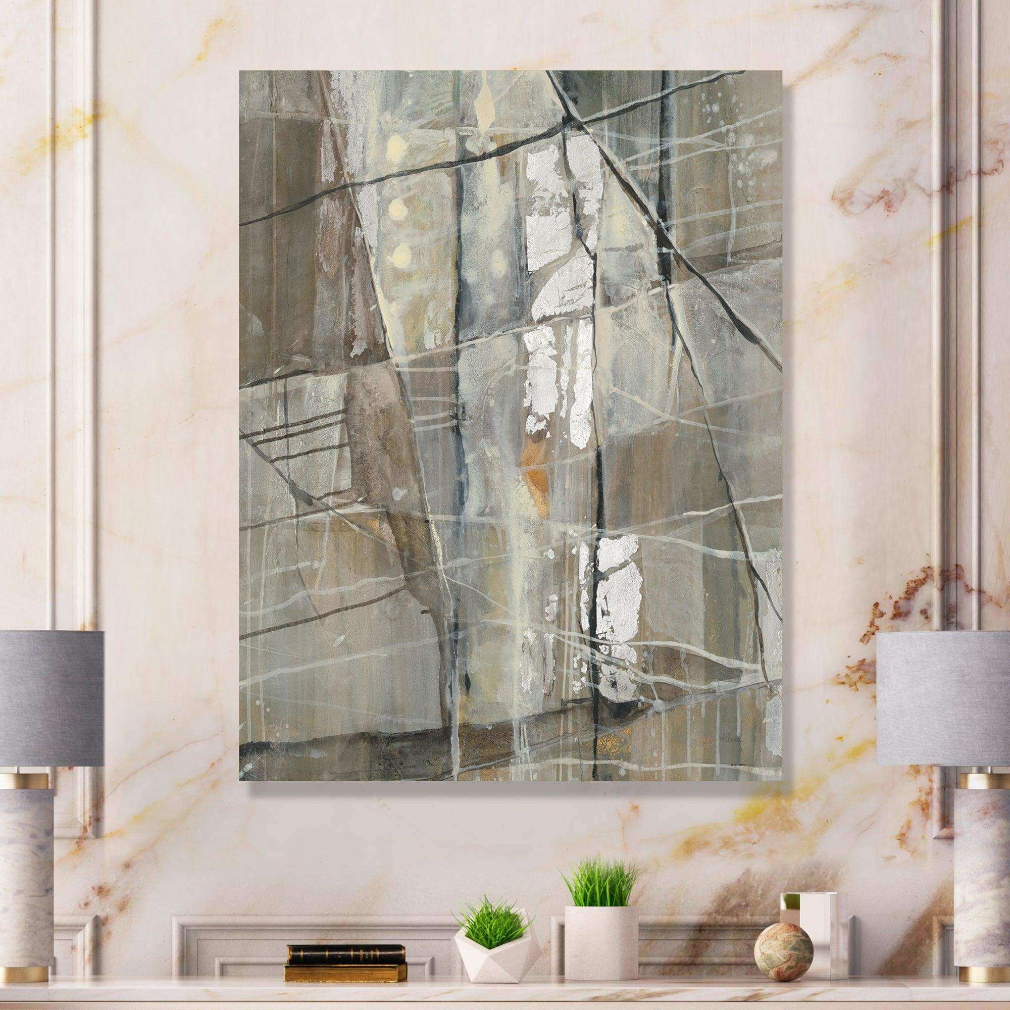 Grey Silver Geometric Composition