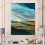 Watercolor Desert Storm Abstract Blue
