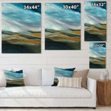 Watercolor Desert Storm Abstract Blue