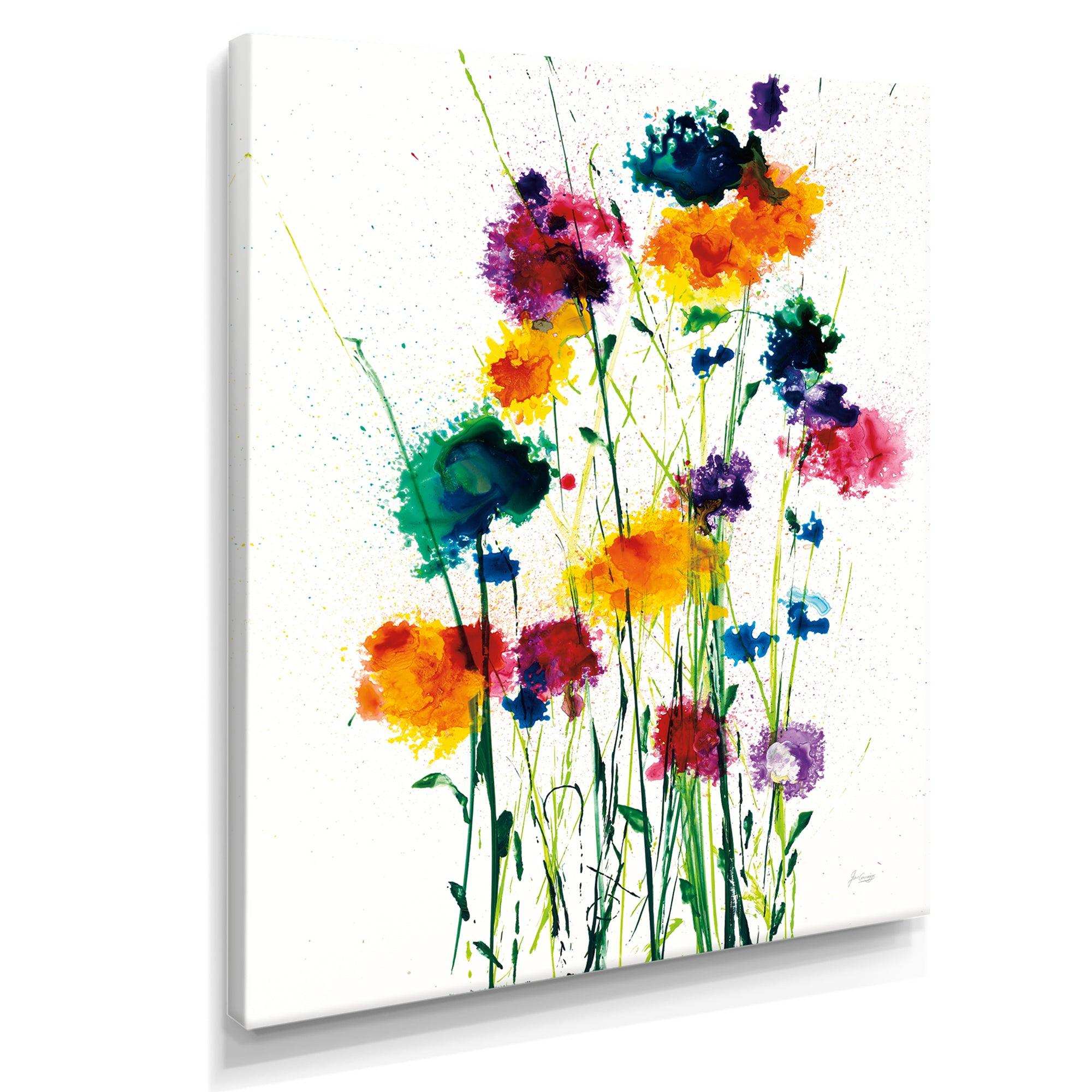 Indigo, Green And Yellow Watercolor