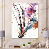 Abstract Purple and Blue Flowers Canvas Canvas