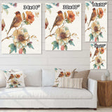 Farmhouse Bird on Flower Branch