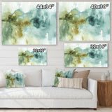 Abstract Watercolor Green House Framed Print Matte White - 1.5 Width