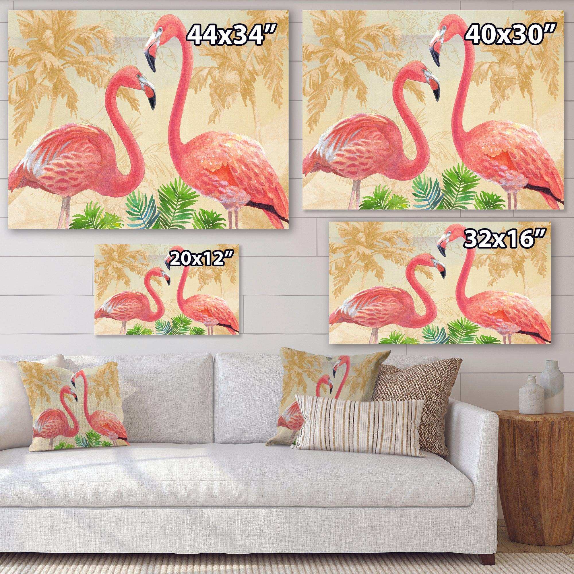 Gold Glam Flamingos