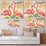 Gold Glam Flamingos