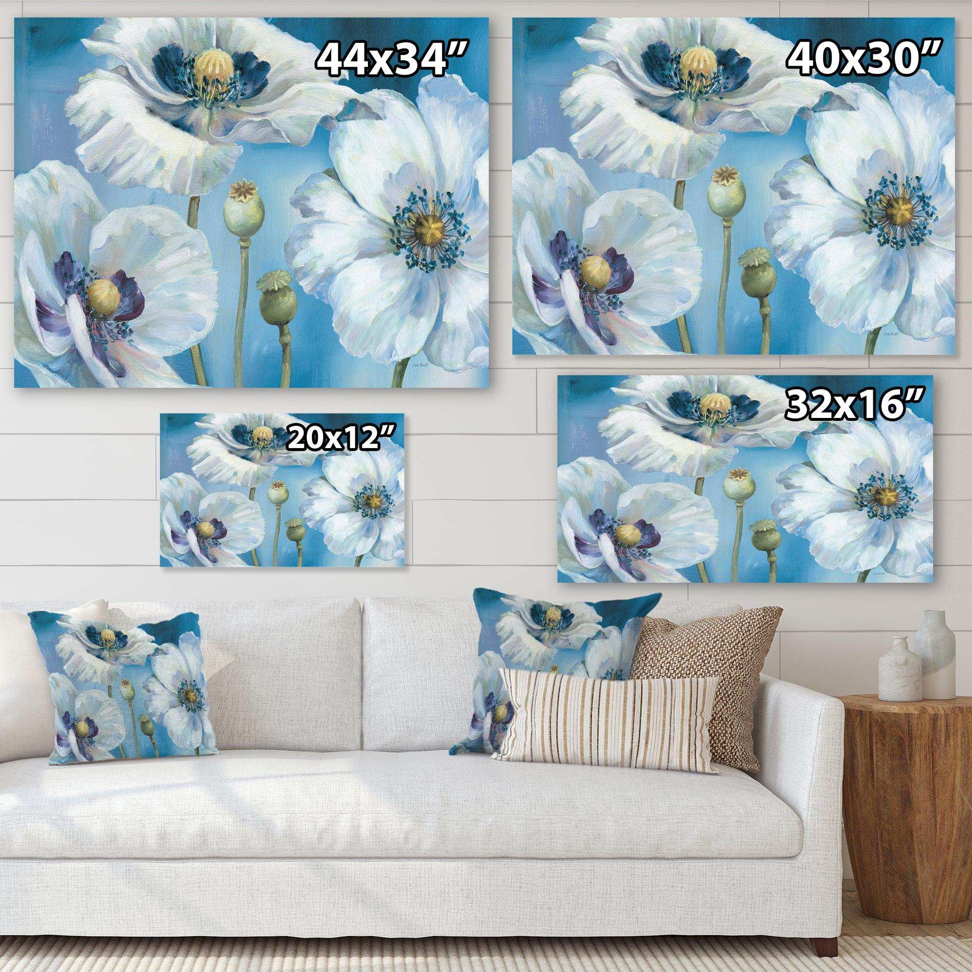 White Flower on Blue II