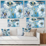 White Flower on Blue II