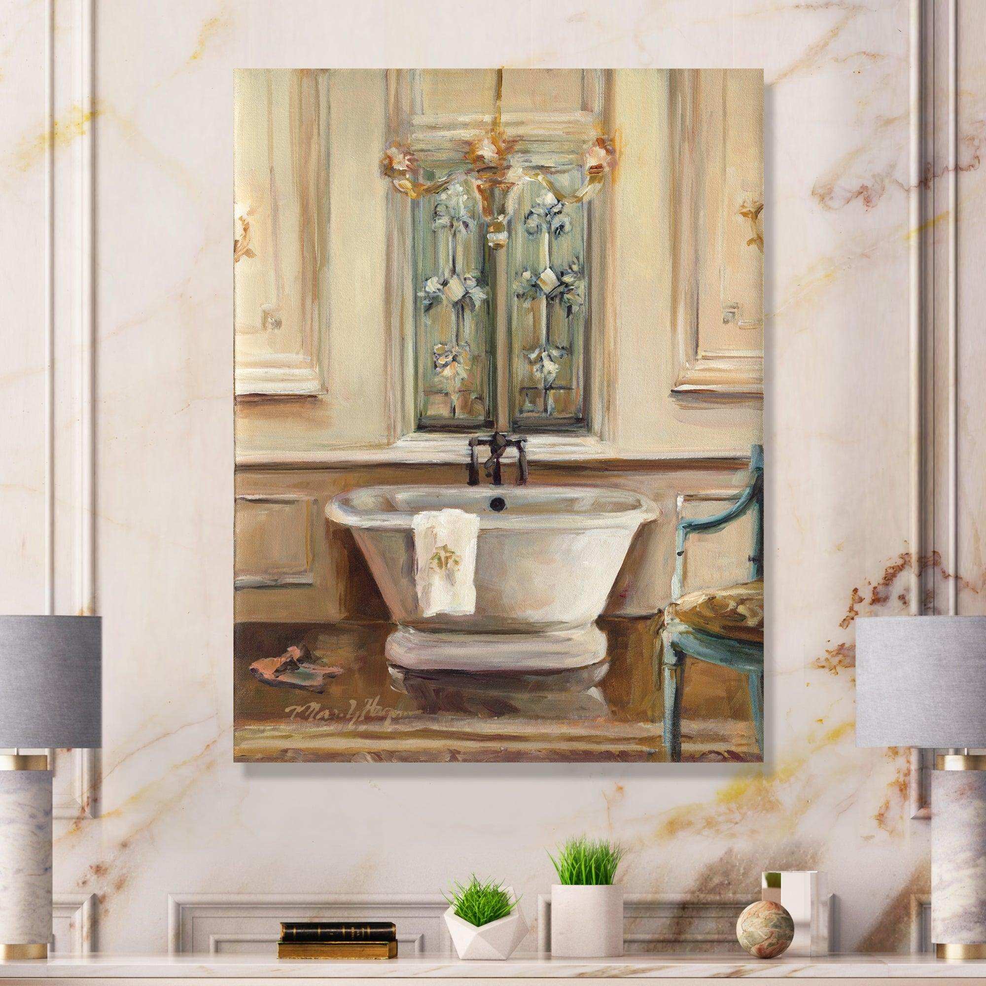 Vintage Paris Bathtub Painting