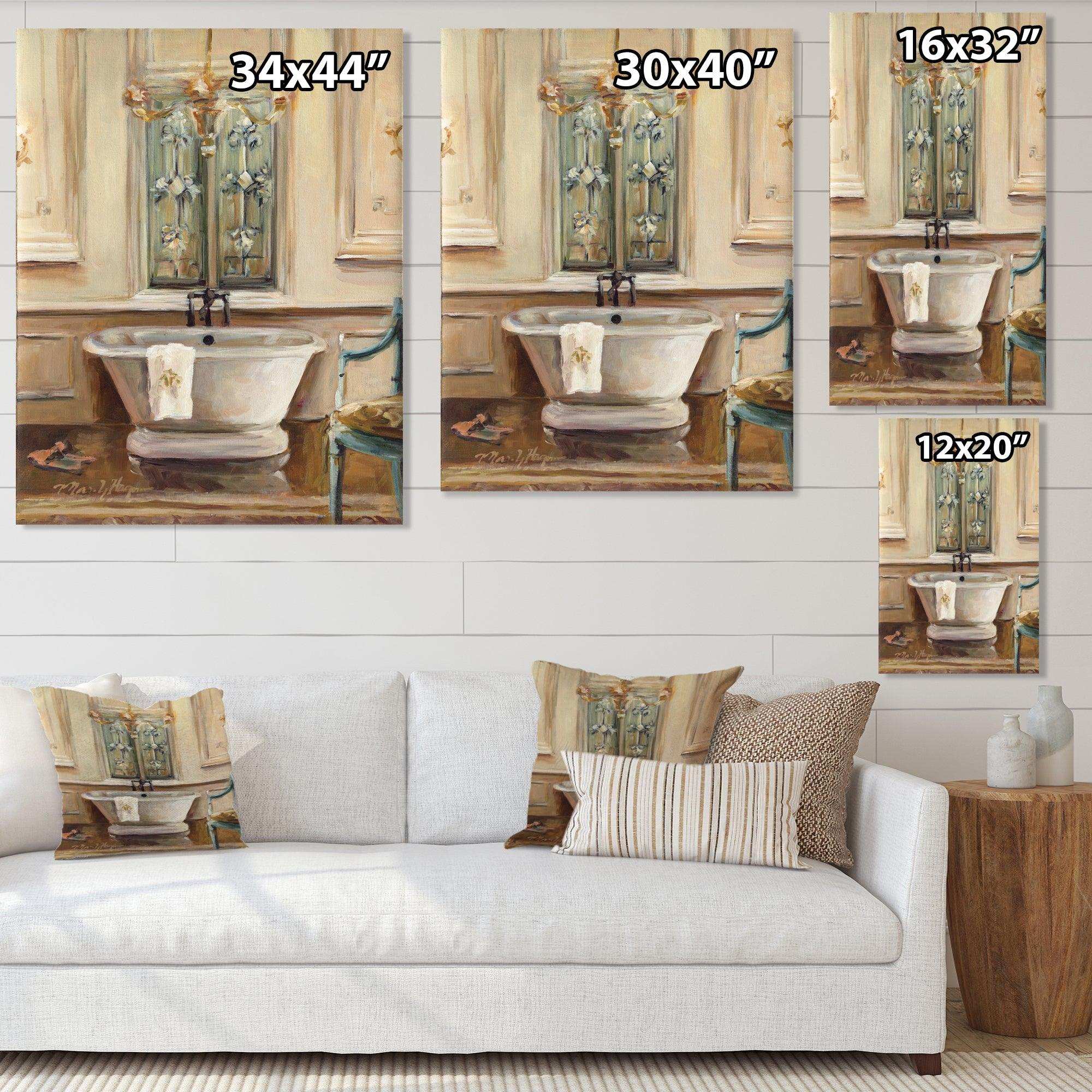 Vintage Paris Bathtub Painting