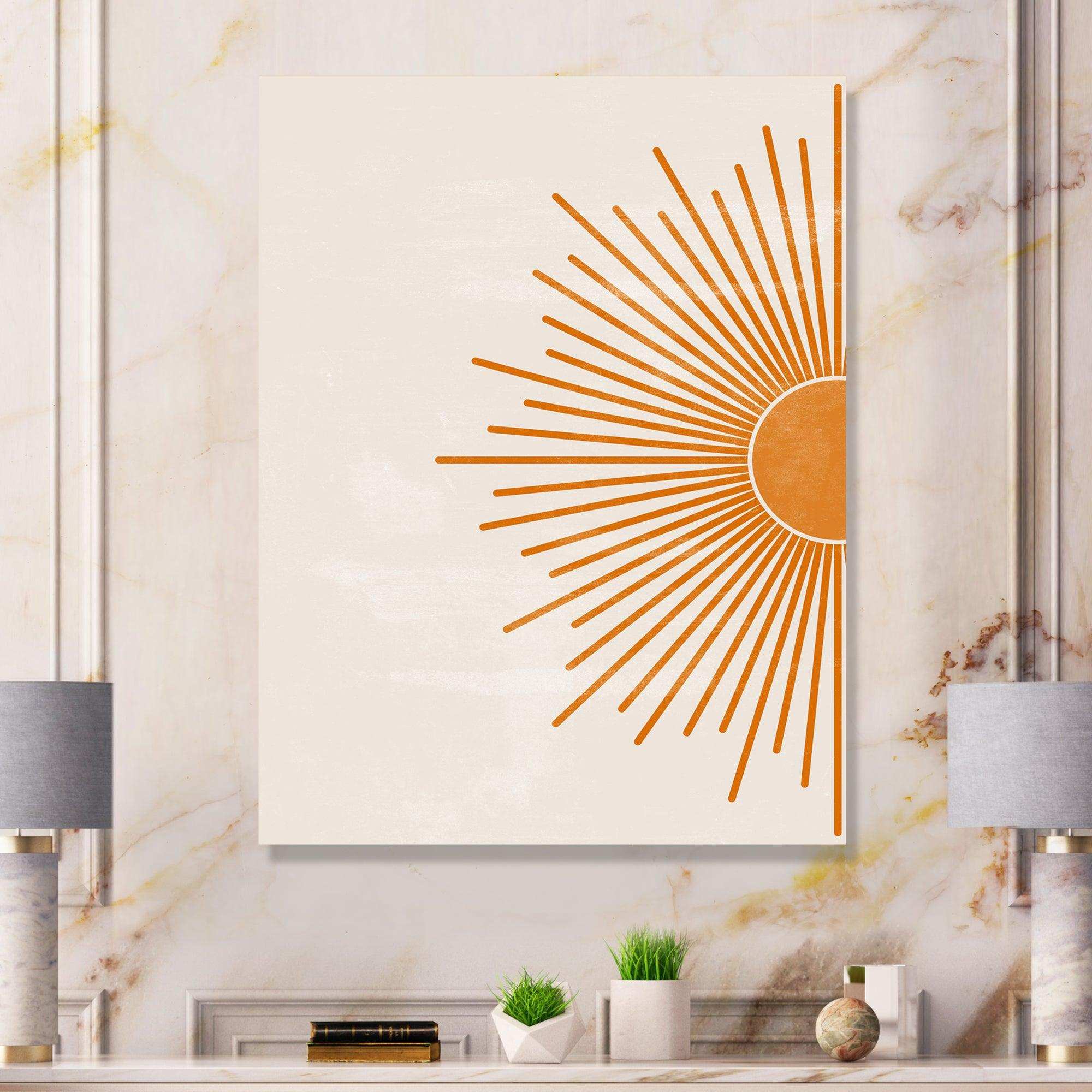 Orange Sun Print I