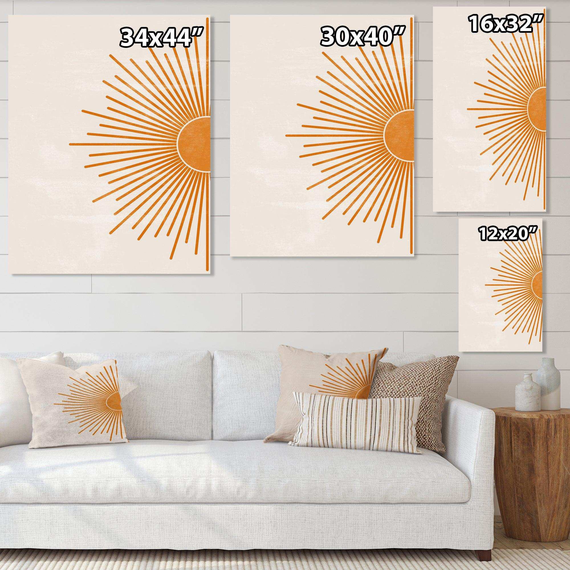 Orange Sun Print I