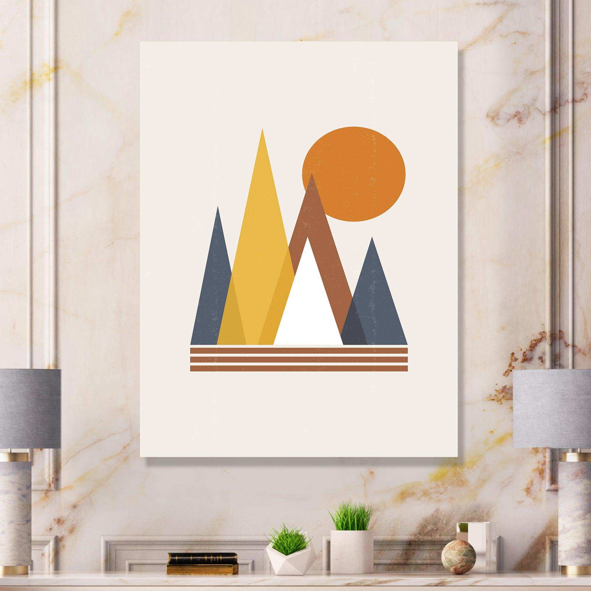 Mountain Abstract and Sun