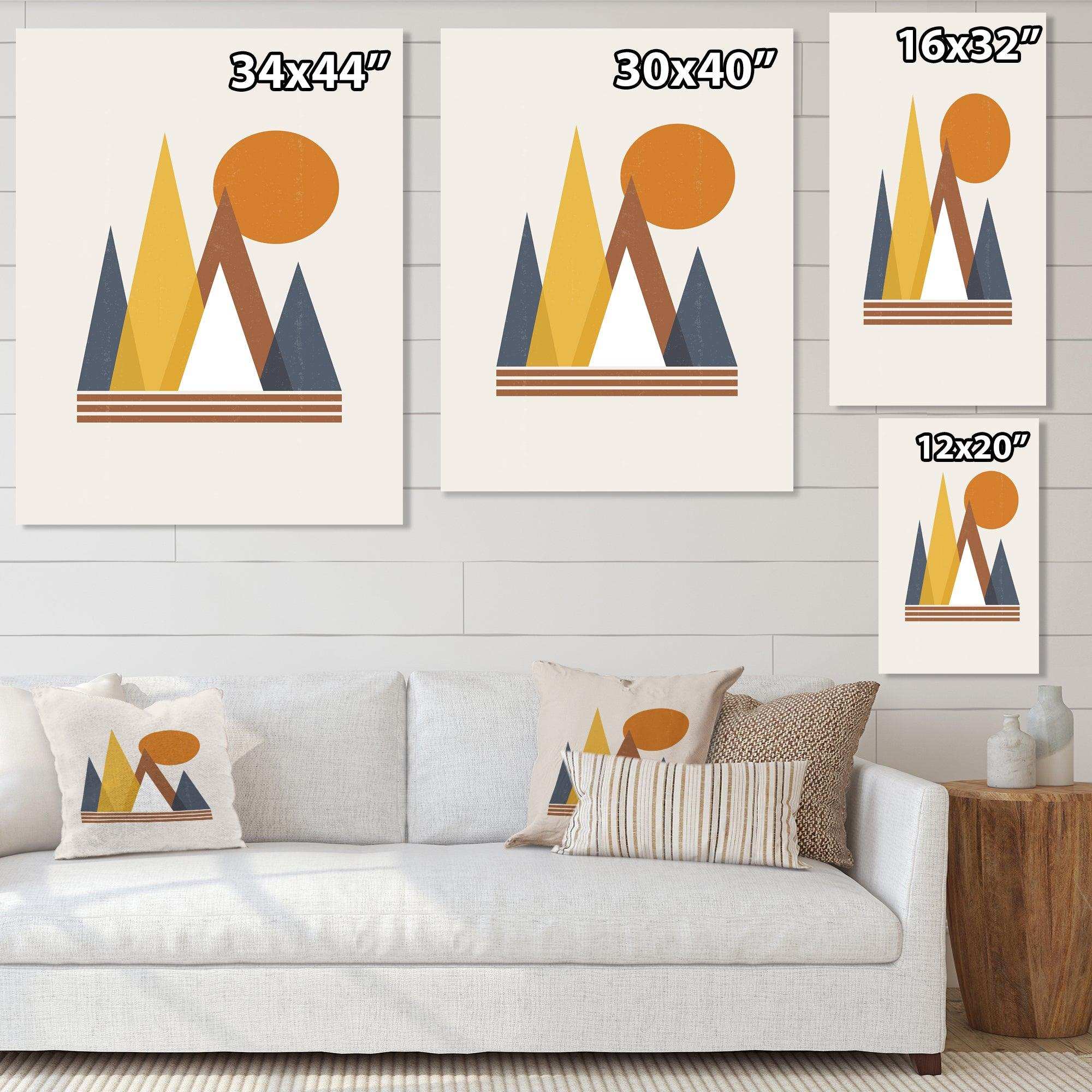 Mountain Abstract and Sun