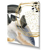 Pastel Abstract With Blue Black Beige & Gold Spots