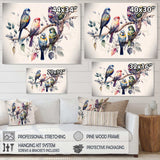 Multicolor Birds On Plum Blossoms Tree XVIII