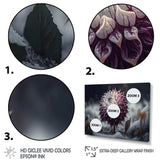 A Blooming Purple Dahlia Flower In Winter III Canvas Canvas