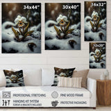 A Blooming White Orchid Flower In Winter II Canvas Canvas