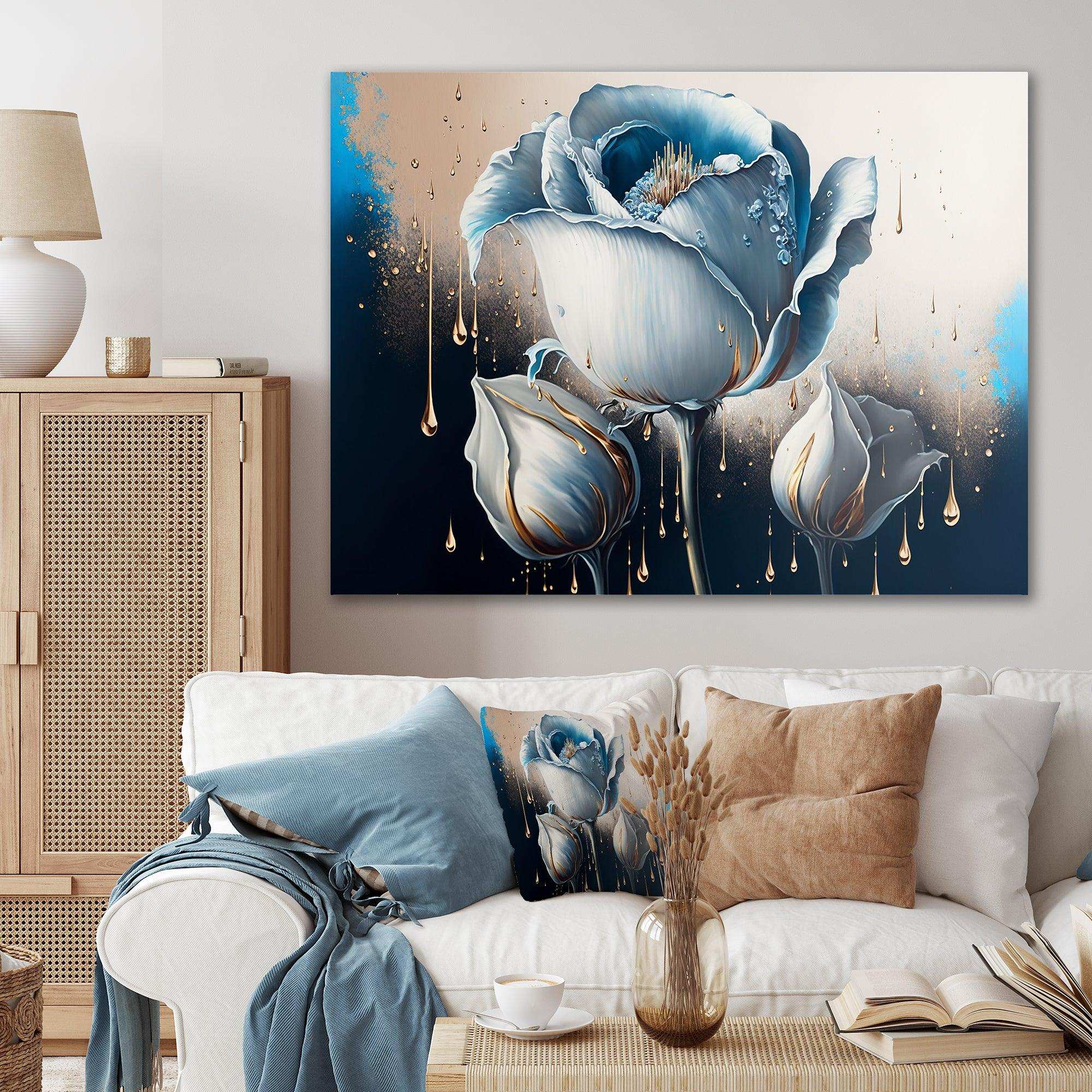 Light Blue And White Cally Lillies II