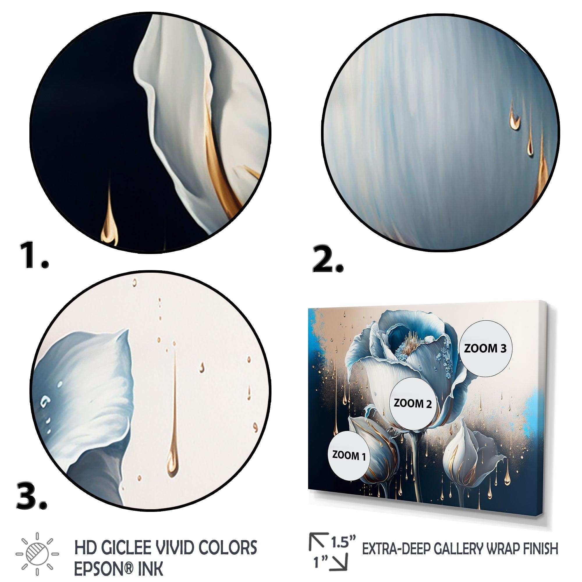 Light Blue And White Cally Lillies II