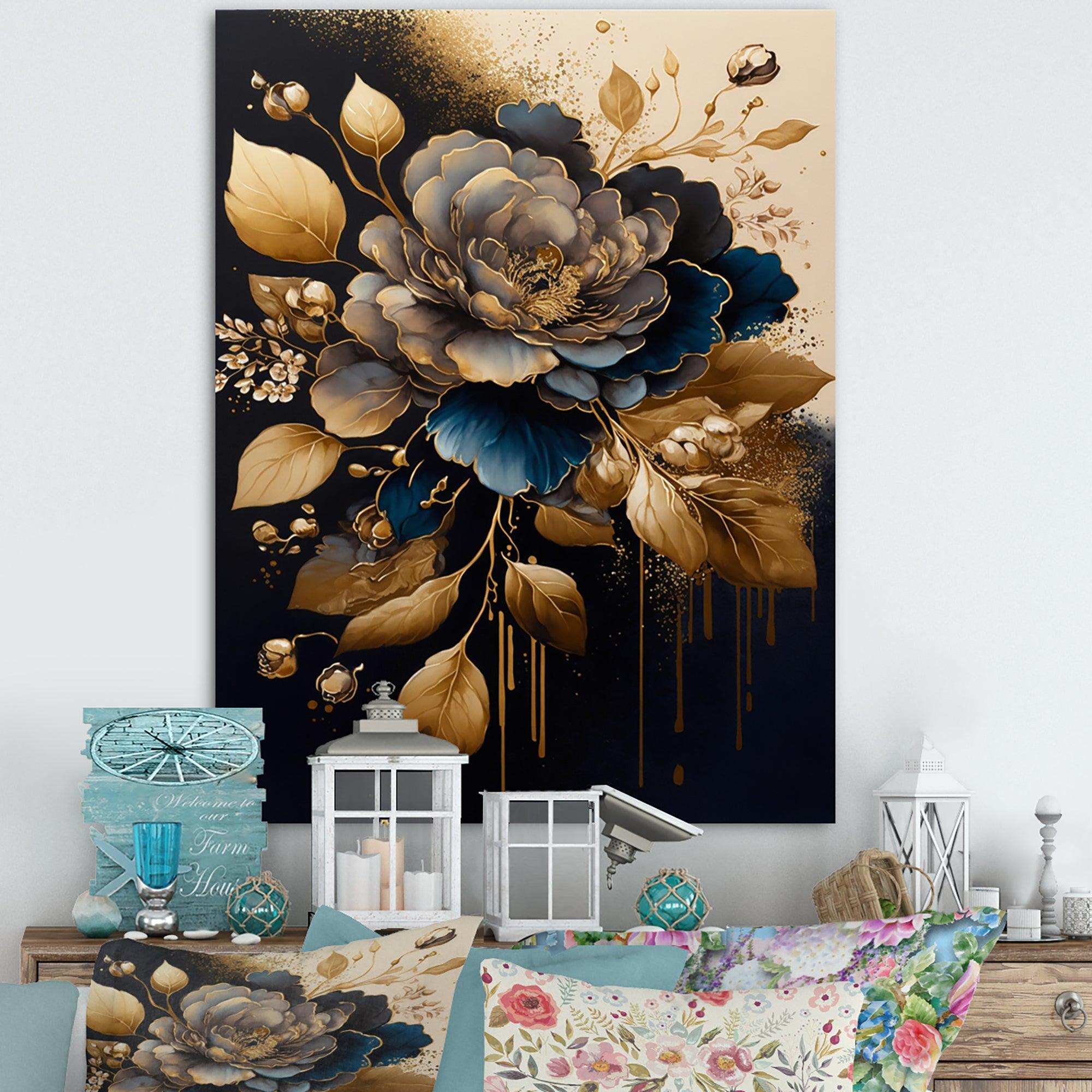 Blue And Gold Camellia II