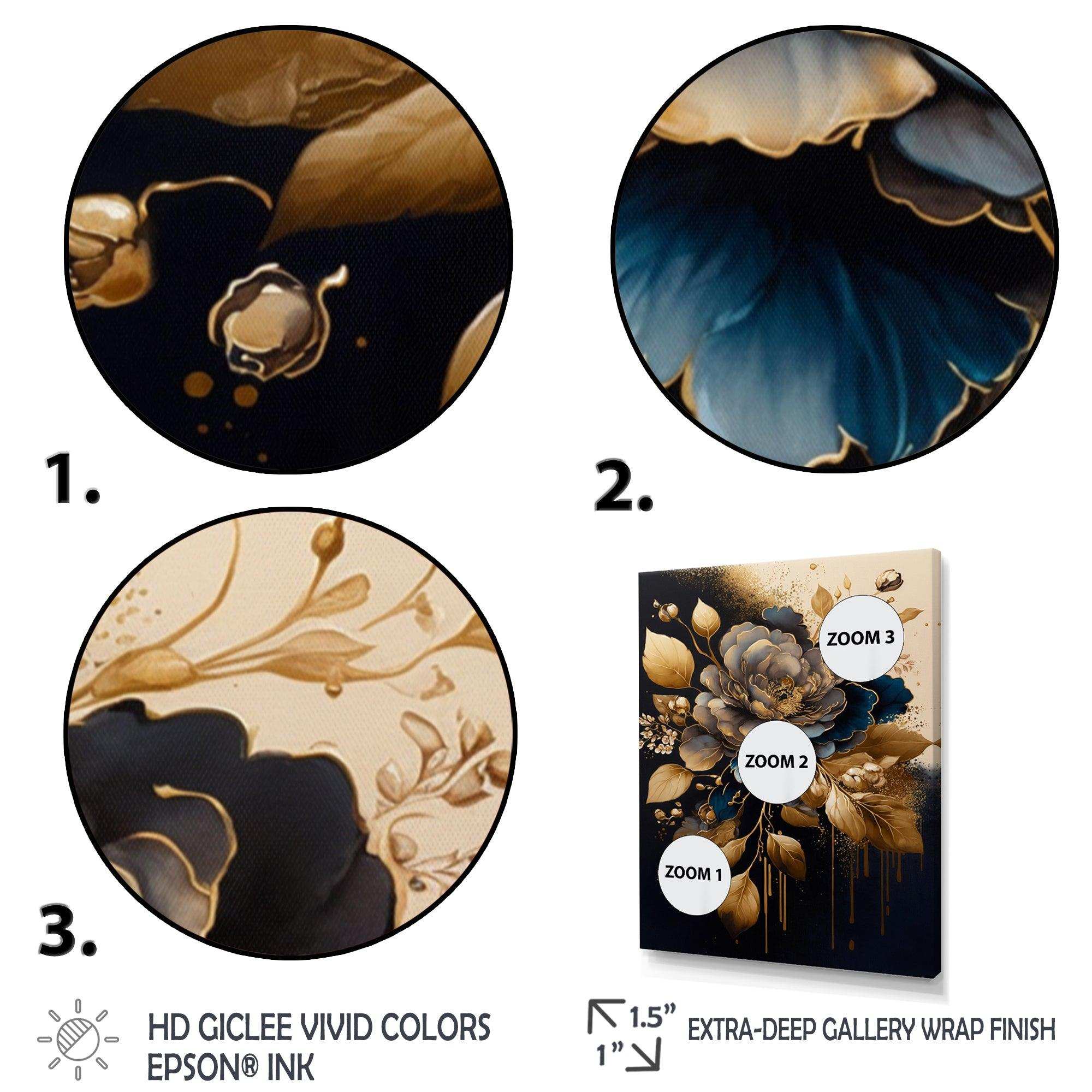 Blue And Gold Camellia II