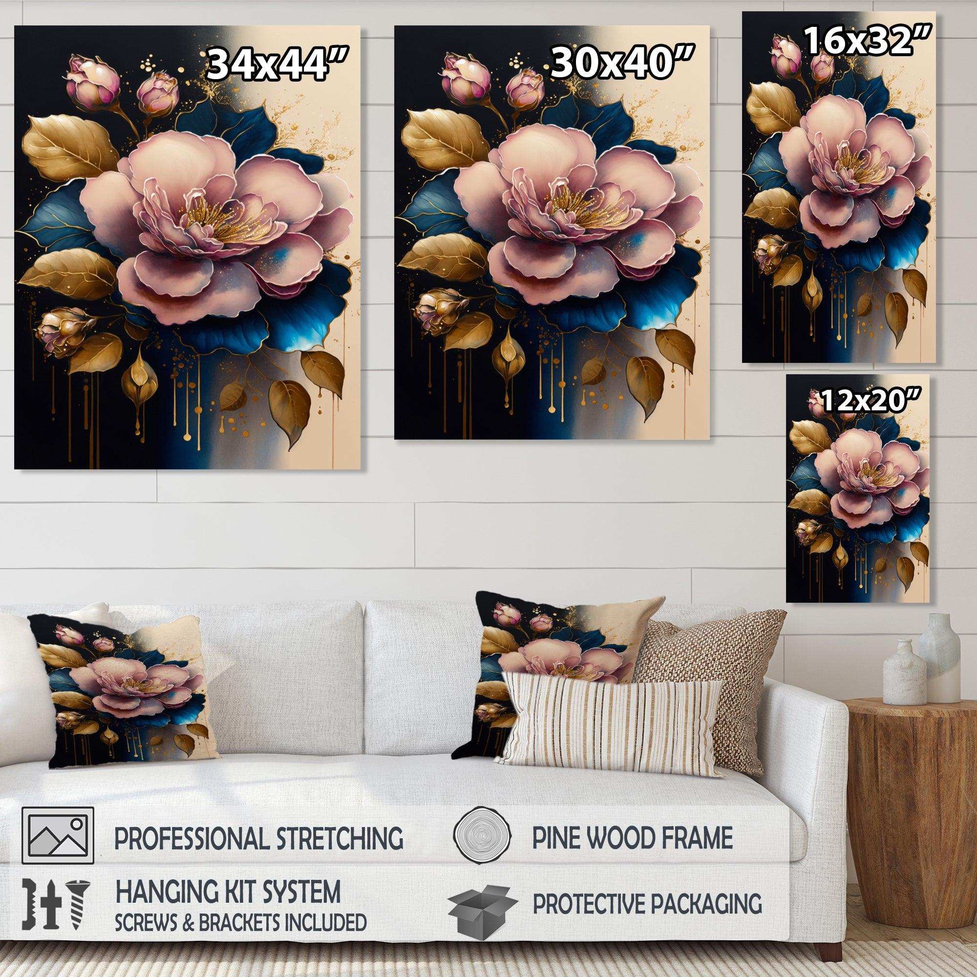 Deep Pink Camellia Floral Design I