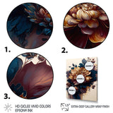 Burgundy And Blue Dahlia Bunch II