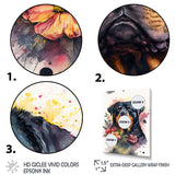 Cute Rottweilers Floral Art I