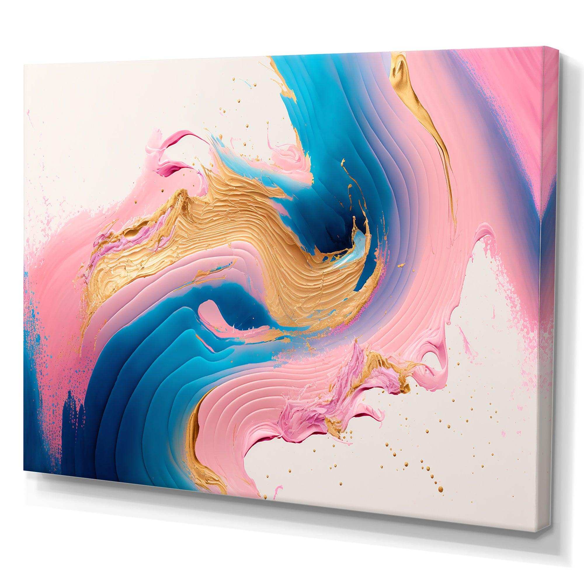 Pink And Gold Waves