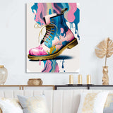 Pink And Blue Art Deco Army Shoes II