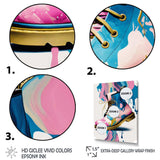 Pink And Blue Art Deco Army Shoes II