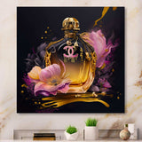 Chic Perfume Bottle With Pink Roses I