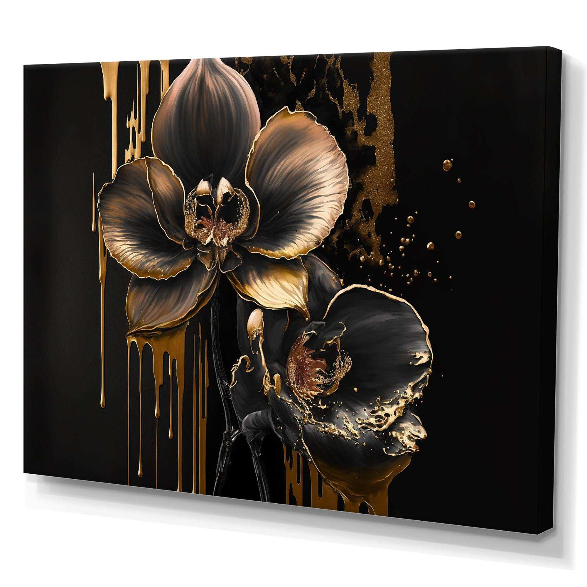Black And Gold Orchid I
