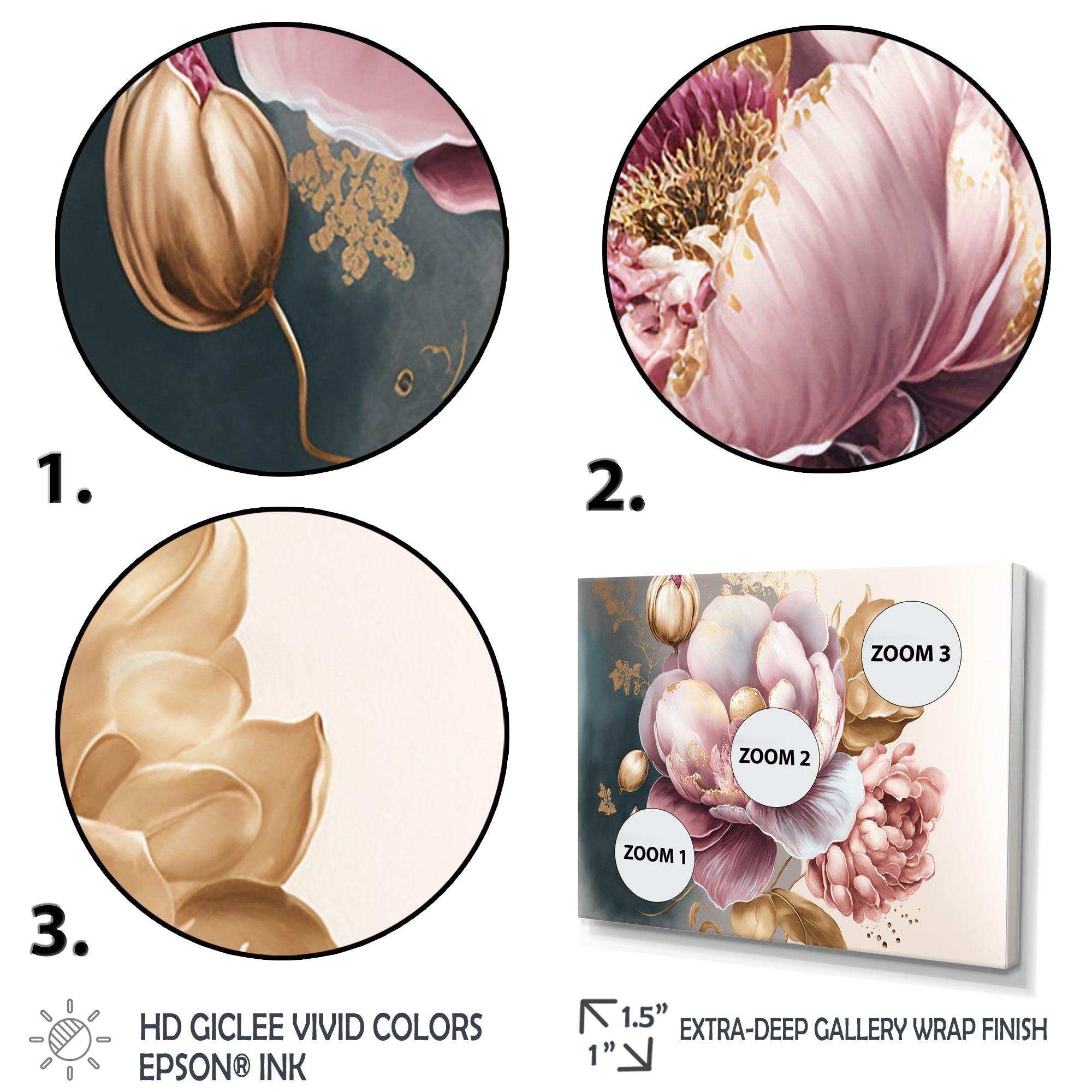 Pink And Gold Orchid Flower I